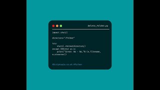Python shutil - Delete a folder
