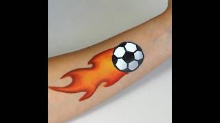 Football Flames arm painting #facepainting  #faceart #facepaint #facepaintingtutorial