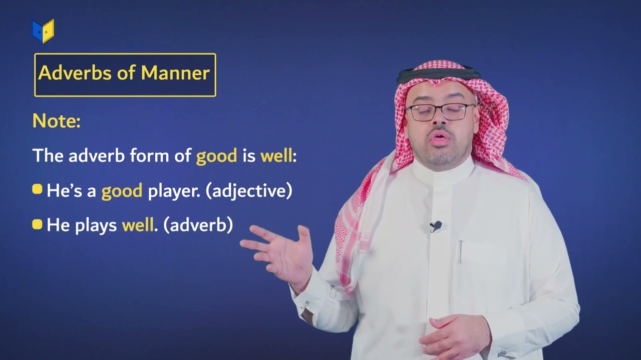 Adverbs of Manner - ثاني متوسط - الفصل الدراسي الثالث - مادة اللغة الإنجليزية