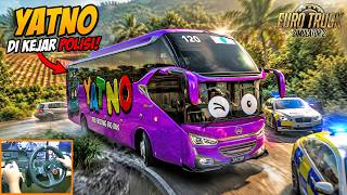 YATNO BUS TRAPPED IN A HUGE MOUNTAIN TRAFFIC JAM! - Telolet Basuri MBG | ETS 2 Gameplay screenshot 1