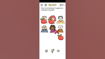 Brain Out Level No 214 answer | How to distribute 3 apples to 6 people equally?