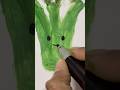 Finger painting a cute broccoli🥦 #shorts #fingerpainting #broccoli #creativeart #trendingshorts#fyp