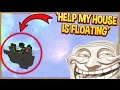 PUTTING PLAYERS HOUSE IN THE SKY! (Minecraft Trolling)
