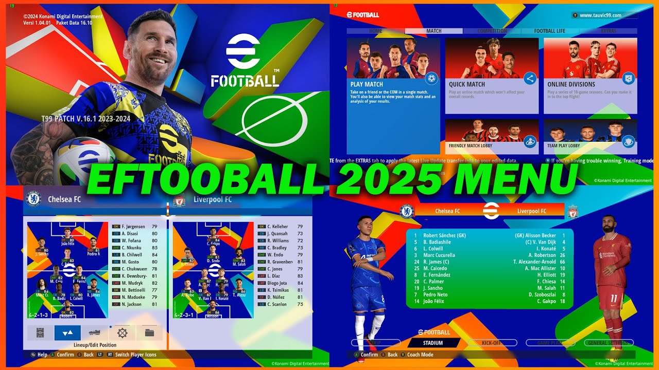 PES 2017 eFOOTBALL NEW SEASON MENU 2025 FOR ALL PATCHES - YouTube