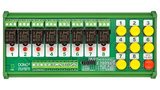 DIN Rail Mounting 8-Channel Multifunctional Bistable Relay Module, D-1537T