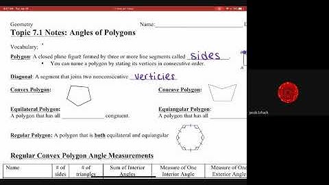 8.1 Notes: Angles of Polygons (Geo)