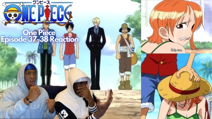 Luffy gives his hat to Nami 