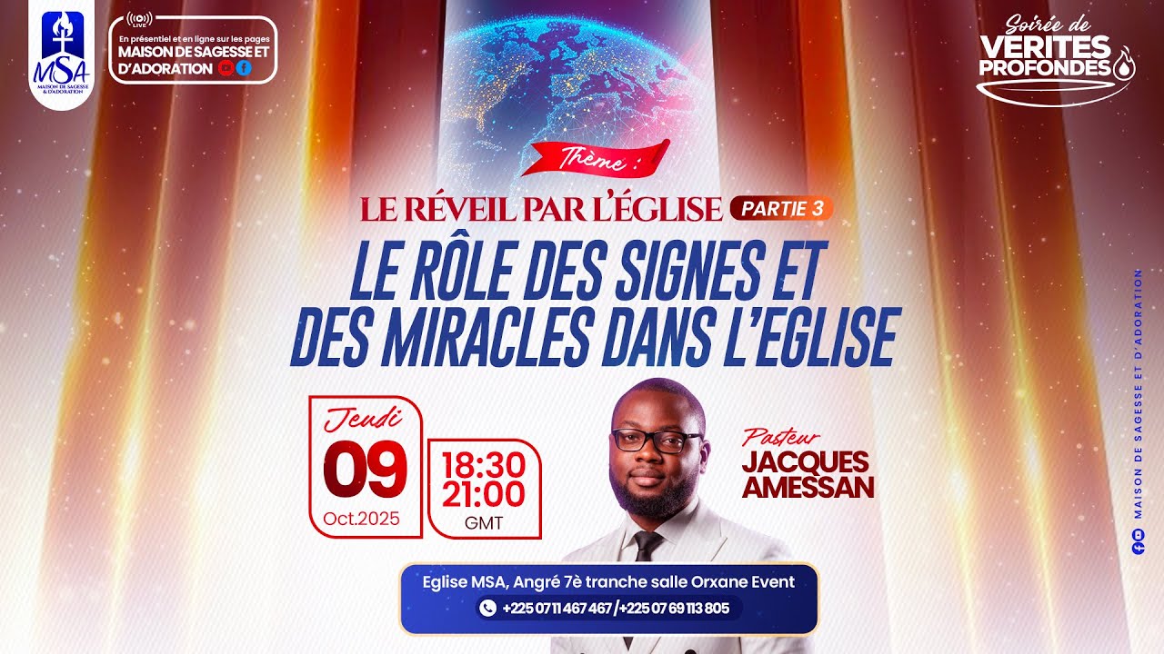 LE RÔLE DES SIGNES ET DES MIRACLES DANS L'ÉGLISE- Pst JACQUES AMESSAN