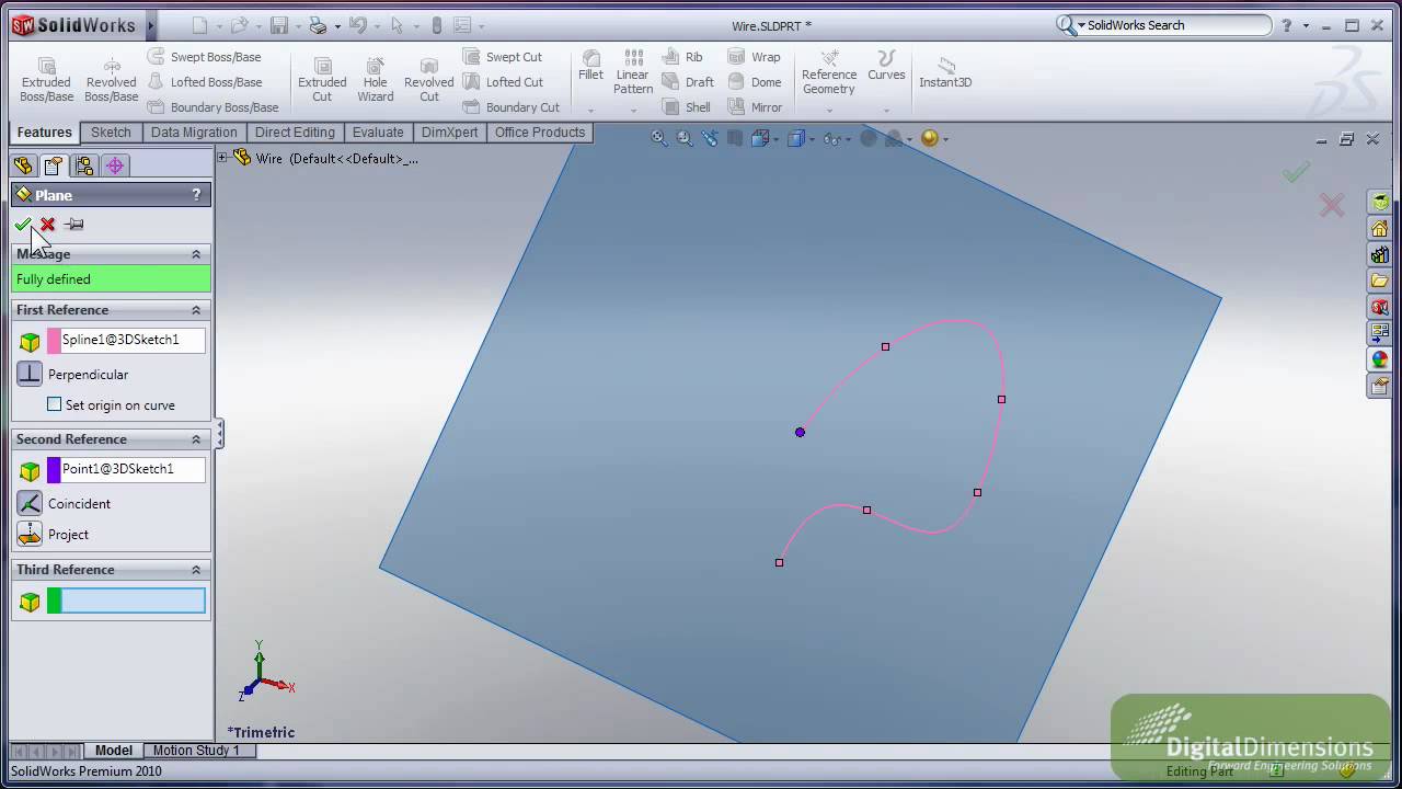 SolidWorks Wire with Twisted Color Band - YouTube
