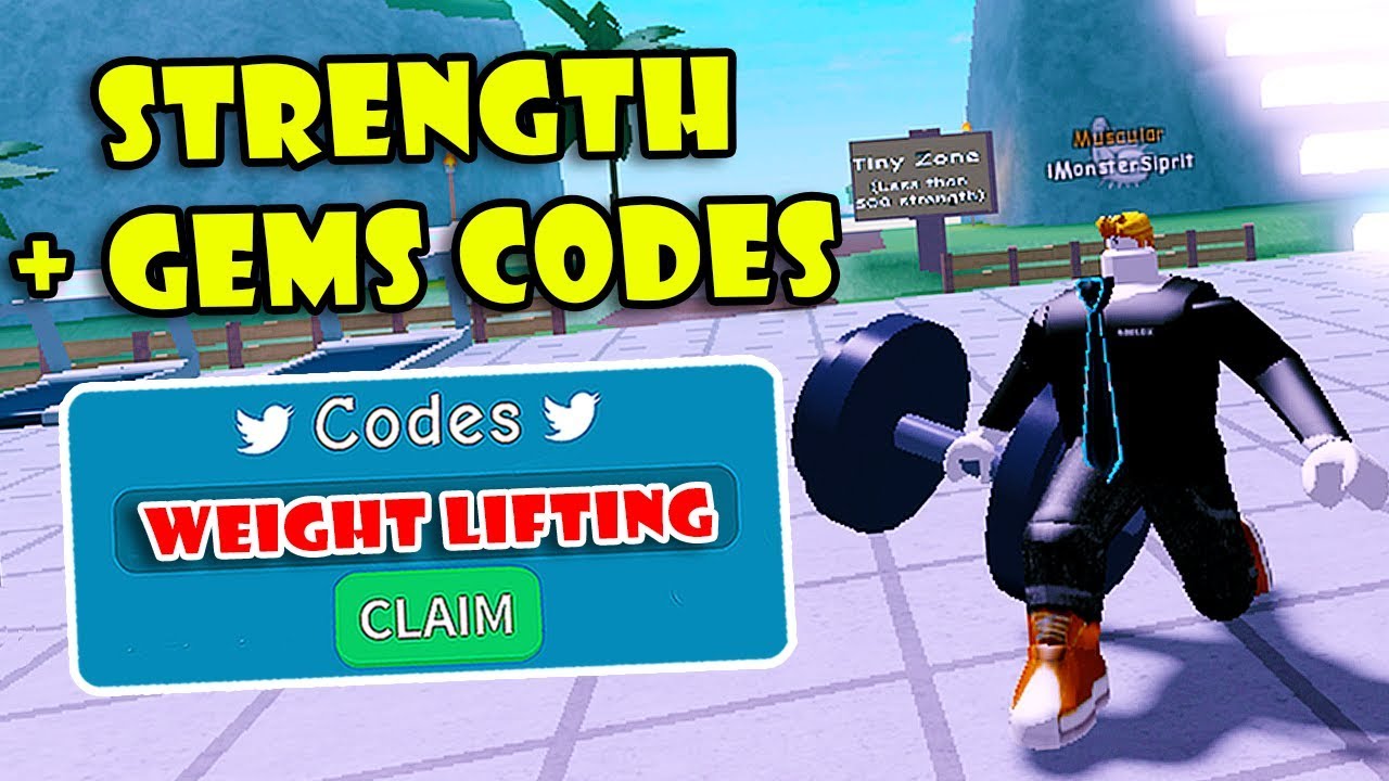 All 4 New Codes Strength Gem In Weight Lifting Simulator 4 Roblox - 