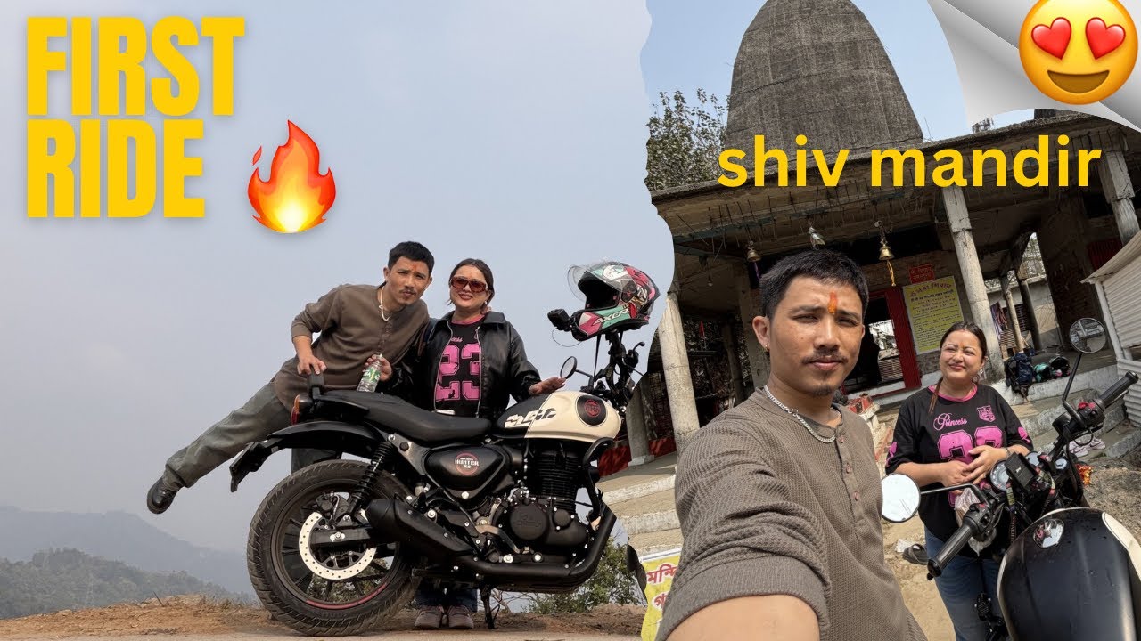 Naya bike ko puja🛕| Hunter350 Tokyo black 1st ride🔥