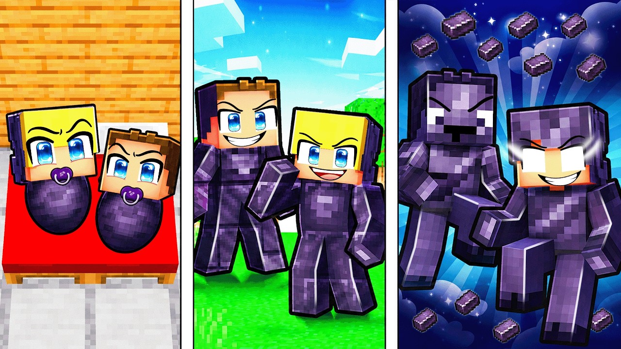 Ukri und Billy vom Baby bis zum unsterblichen NETHERITE in Minecraft!