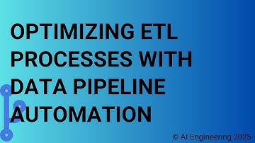 Optimizing ETL Processes with Data Pipeline Automation