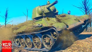 WAR THUNDER - 12 ФРАГОВ НА Т-34! ДЕДОВСКАЯ ЛЕГЕНДА! ТАНКИ СССР В ВАР ТАНДЕР!