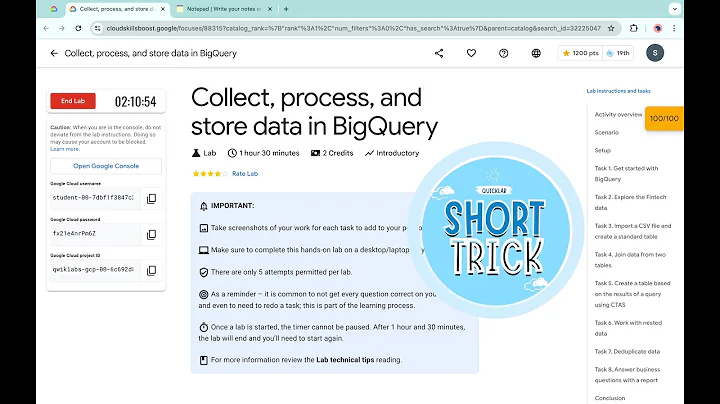 Collect, process, and store data in BigQuery || #qwiklabs || #coursera  ||  [With Explanation🗣️]