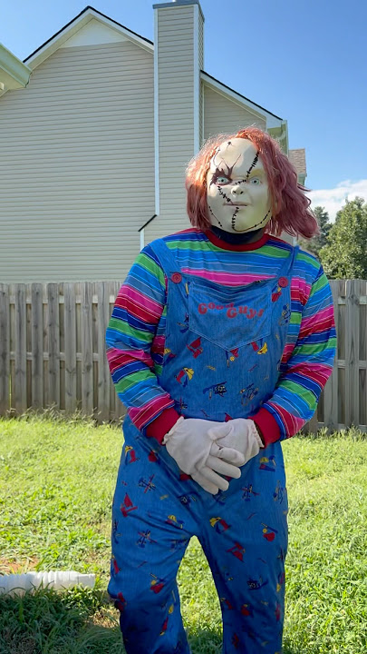 ATTACKED BY CHUCKY DOLL!! #shorts #chuckydoll #chucky #halloween