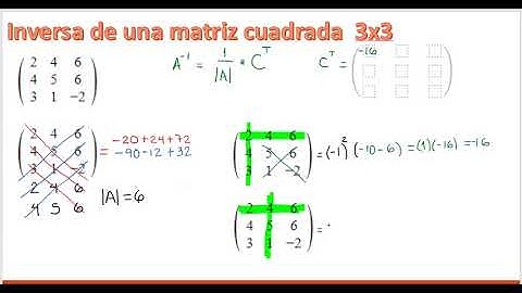 Inversa de matriz 3x3 (Usando Matriz de adjuntos)