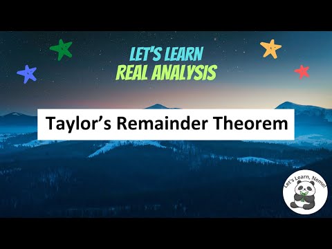 (RA20) Taylor's Remainder