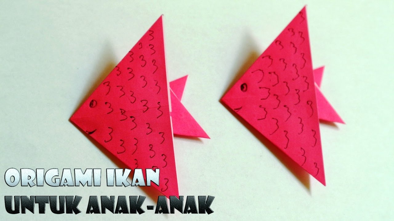  Cara  membuat  origami  ikan yang mudah untuk TK  dan 