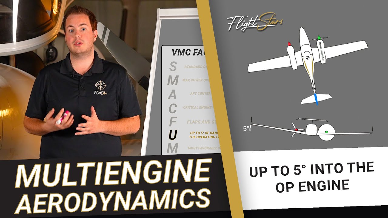 Diamond DA42 Multi-Engine Aerodynamics – VMC Factors - Up to 5° of Bank Into the Operating Engine