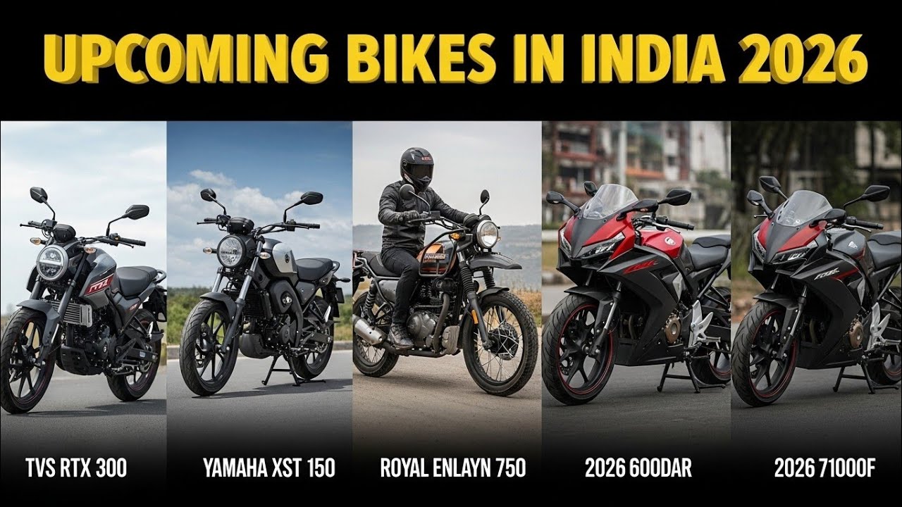 Top Upcoming 5 Bikes in India 💥 2026 | New Bikes Launching Soon! 🚀🏍️