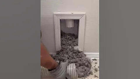 Oddly Satisfying Pure Dryer Vent Cleaning Vacuum Noise and Lint Cleanup