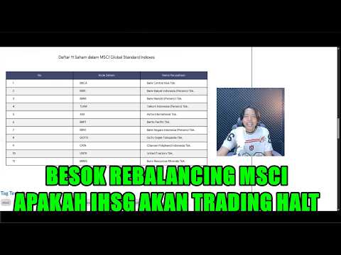 Besok Rebalancing MSCI apakah IHSG akan Trading halt ?