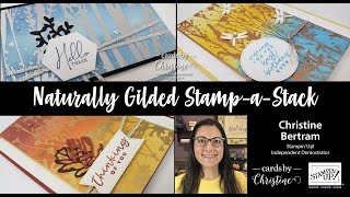 Naturally Gilded Stamp a Stack with Cards by Christine