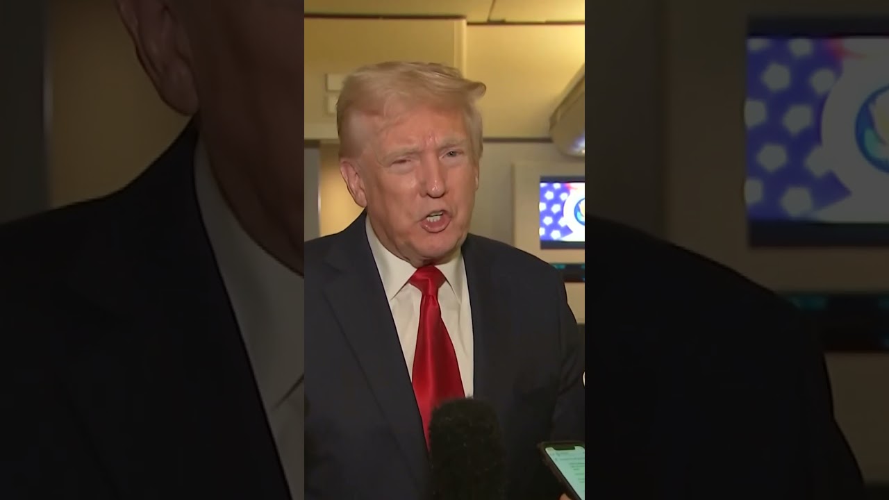 Donald Trump on tariffs and the economy while flying back on Air Force One