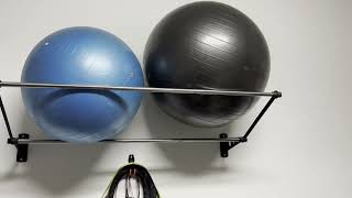 Exercise Ball Holder   Organize Your Space, Easy to use an install