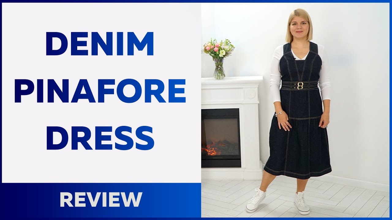 Denim pinafore dress. Review of a ready-to-wear garment - Denim pinafore  dress No.2. 