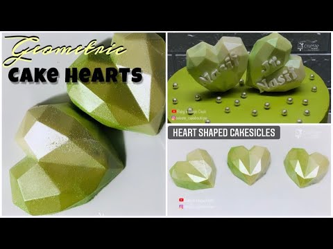 Geometric Cake Hearts Tutorial 