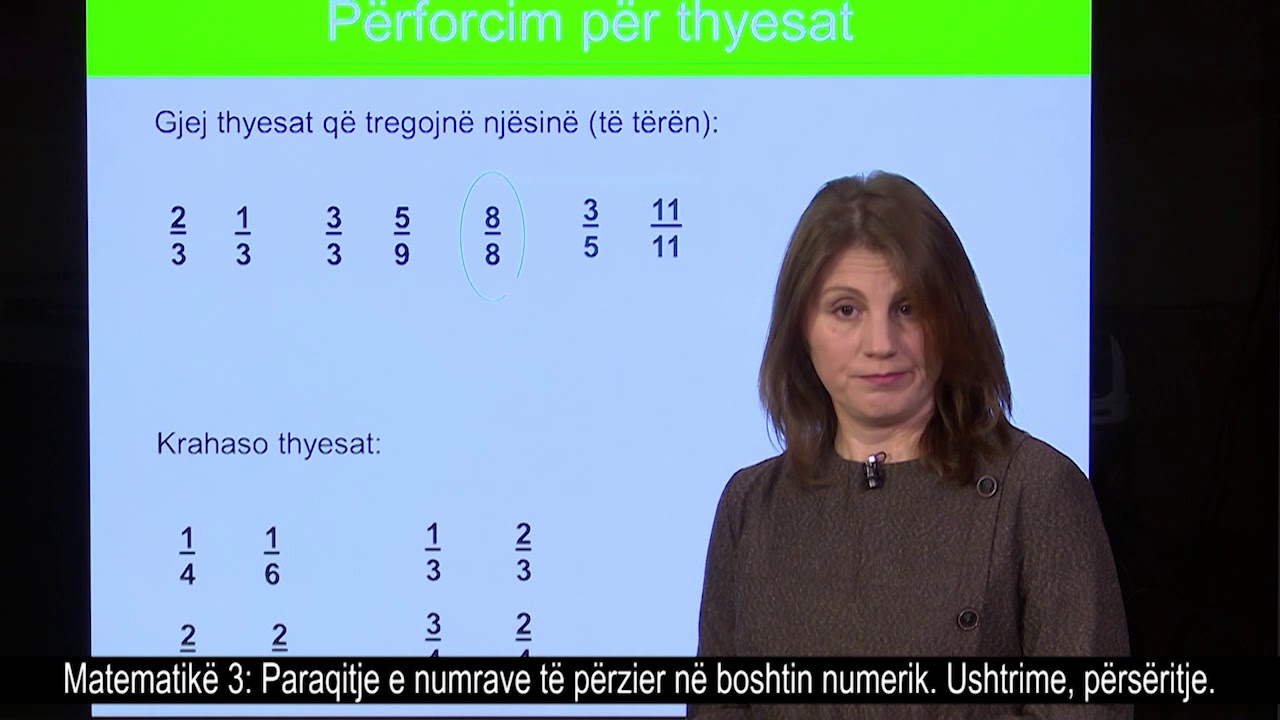 Matematikë 3 - Paraqitje e numrave të përzier në boshtin numerik. Ushtrime, përsëritje.