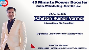 Export Business Online Web Meeting Seminar Training Power Booster |Strategy |Start Export From Home
