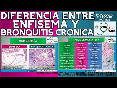 Vídeo: Diferencia Entre Bronquitis Crónica Y Enfisema