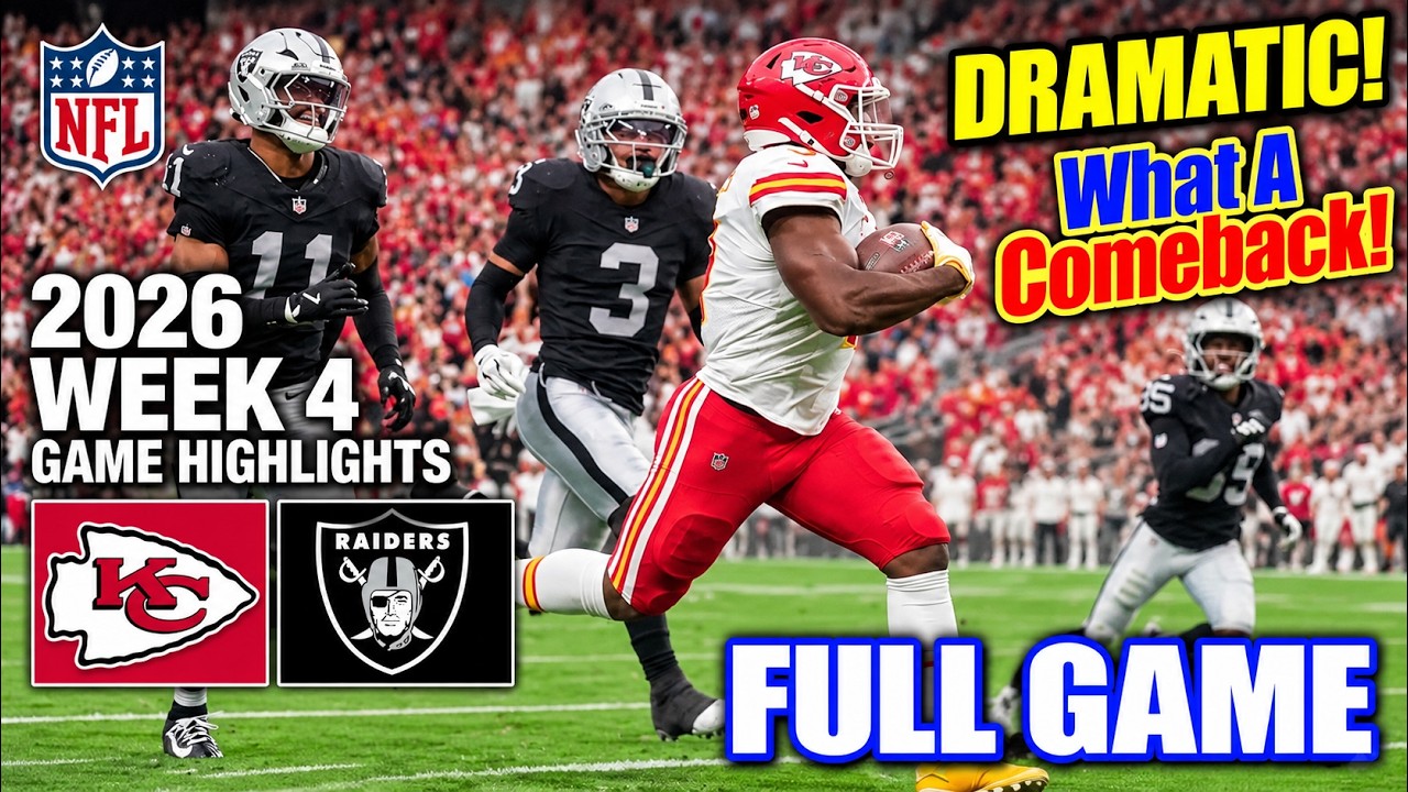 Kansas City Chiefs vs. Las Vegas Raiders | FULL GAME Highlights | Week 4 NFL 2026