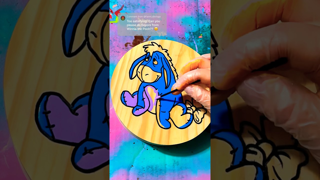 😱Satisfying Eeyore paint! 