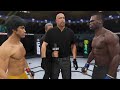 Bruce Lee vs Uriah Hall UFC 4 Simulation (AI)