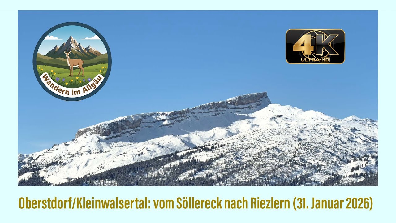 Oberstdorf/Kleinwalsertal: vom Söllereck nach Riezlern (31. Januar 2026)