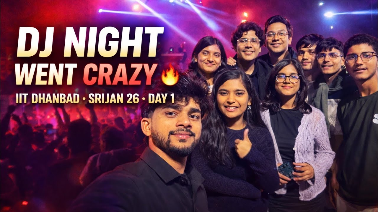DJ Night at IIT ISM Dhanbad 🎧 | Srijan 26 Day 1✨| Fest Vibes💯