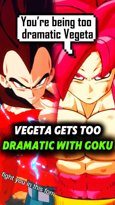 Vegeta gets too dramatic with Goku