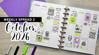 PLAN WITH ME || October 2026 Happy Planner Setup (Weekly Spread 2)