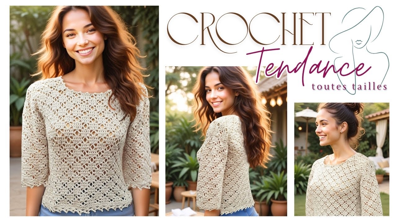 🌟 JOLI TOP AU CROCHET  TRES TENDANCE + DIAGRAMME, 100 % BOHEME CHIC !!! 🌟 TUTO ALEXANN @MamieCrochet
