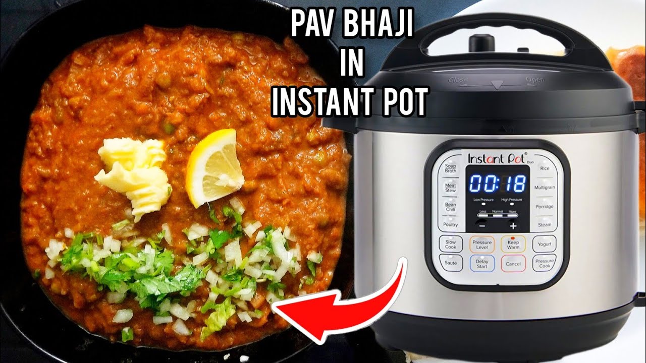 Pav bhaji recipe in instant pot | dinner recipe vegetarian indian | pav ...