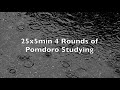 Study interval music 25min 5min pomodoro rain sounds concentration