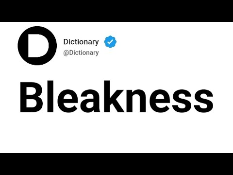 Bleakness Meaning In English - YouTube