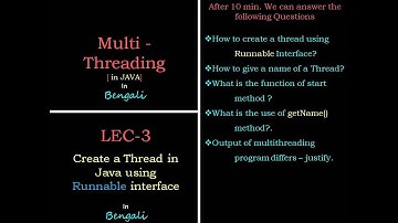 MultiThreading Lec3 thread using Runnable Interface