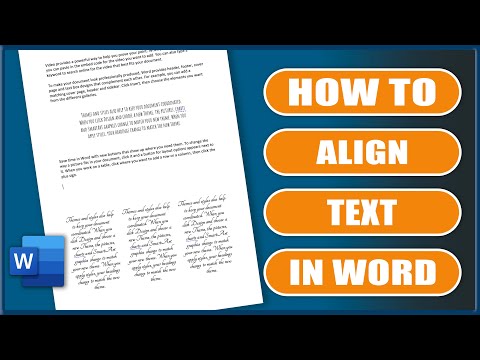 How to ALIGN TEXT in Word | TEXT BOXES | Centre Text in MS Word