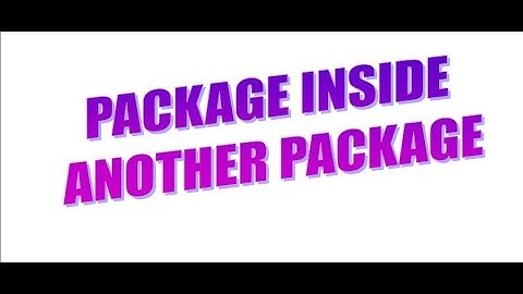 JAVA SUBPACKAGE CREATION & IMPORTING