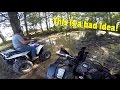 Dad Takes His Scrambler Through Swamp!